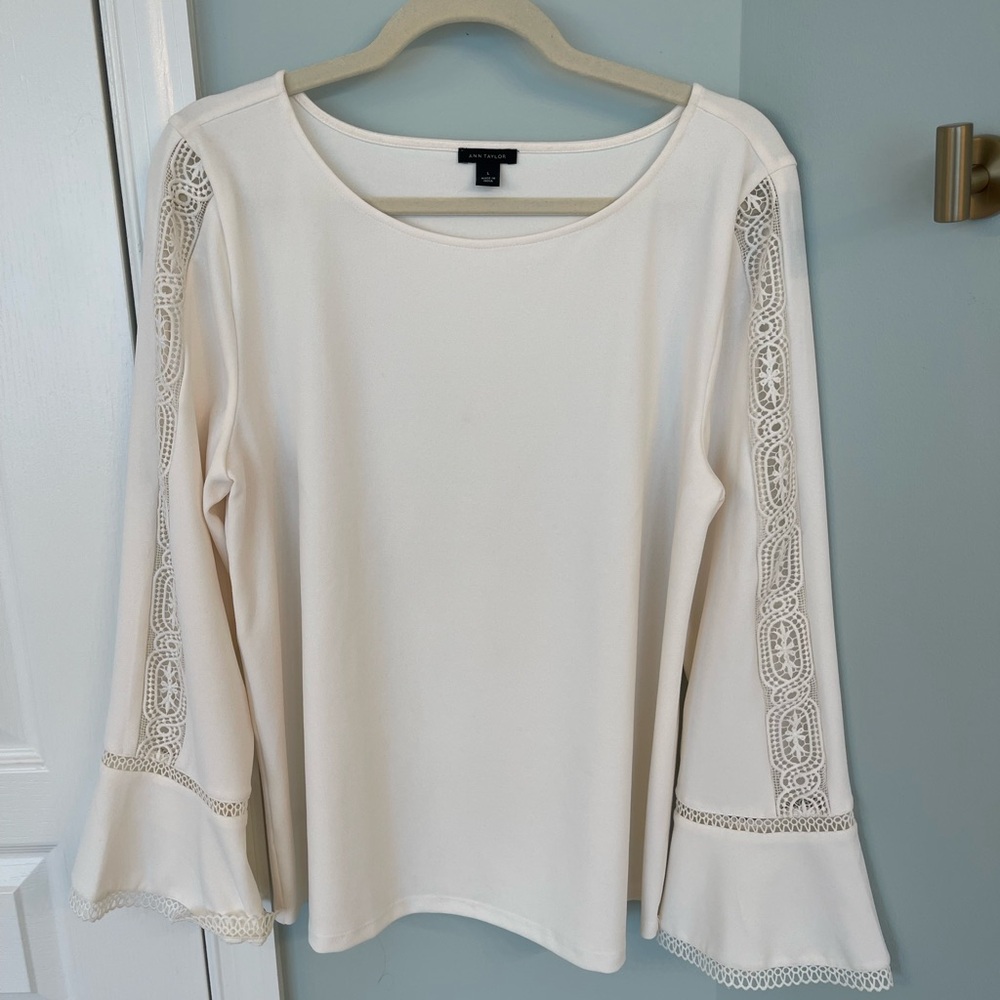 Beautiful Ann Taylor Winter White Top